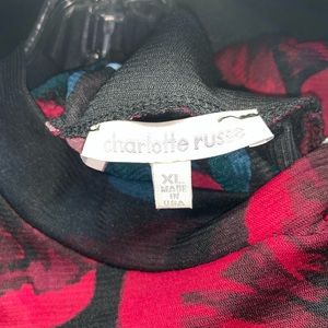Charlotte Russe jumpsuit size xl  black n red.